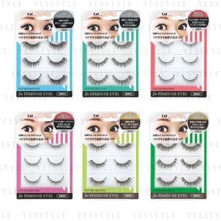 KAI - Eye Decoration For Feminine Eyes Lashes 3 pairs - 6 Types