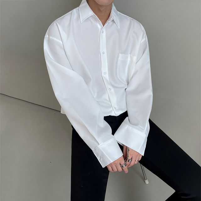 MRCYC - Long-Sleeve Plain Shirt | YesStyle