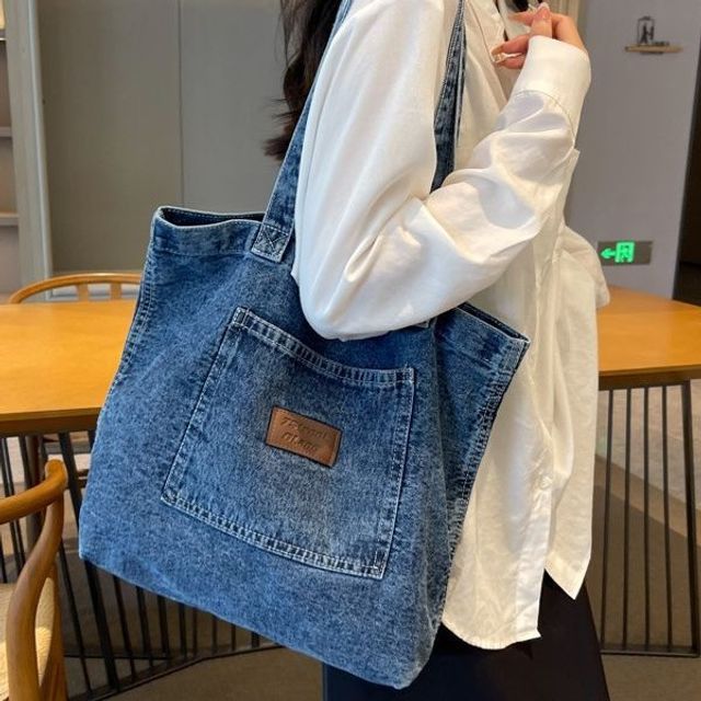 AE Yin Yang Smiley® Denim Tote Bag