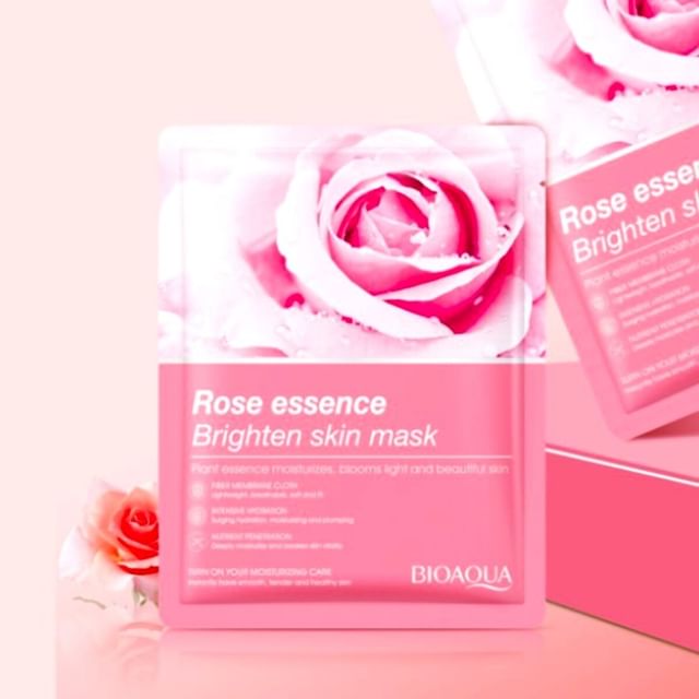 BIOAQUA-Rose Essence Brighten Skin Mask - Masque éclaircissant