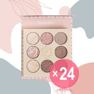 CHEERFLOR - Farley Garden Magic Circle Embossed Eyeshadow - CFR968 Morandi Pink (x24) (Bulk Box)