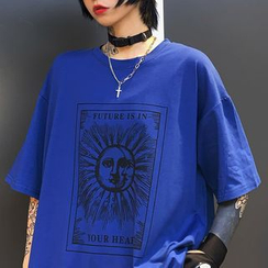 RONIN - Elbow-Sleeve Print T-Shirt RONIN - Elbow-Sleeve Print T-Shirt