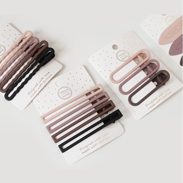 Allyrinta-Plain Hair Clip Set