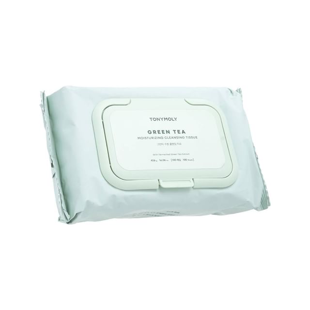 TONYMOLY-Green Tea Moisturizing Cleansing Tissue-100 Fogli