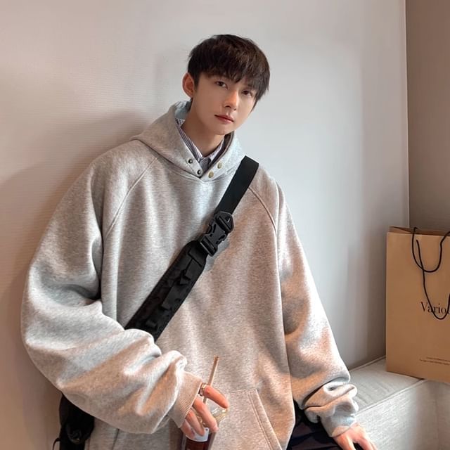 emeisa-Plain Raglan Hoodie