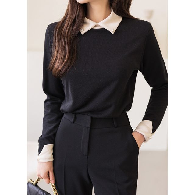 Double Take Two Tone Stripe Top