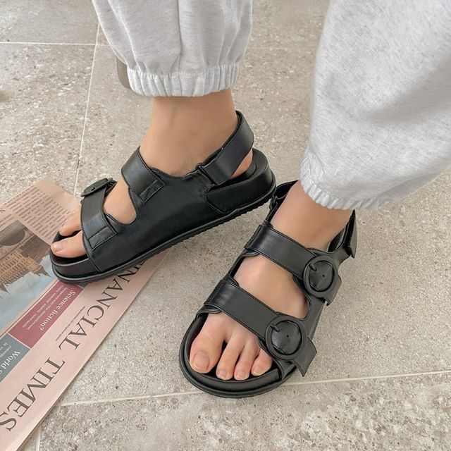 Double-Strap Slingback Sandals 