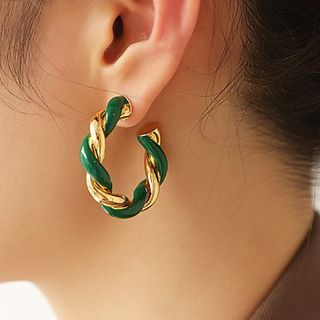 Chimerro-Glaze Alloy Open Hoop Earring