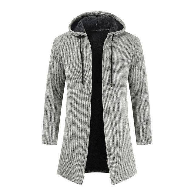 Aozora-Zip-Up Hooded Knit Jacket