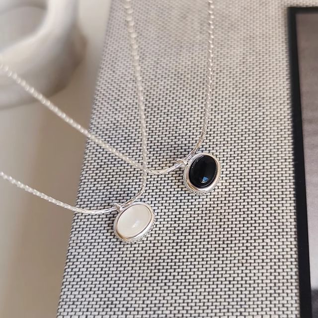 Chimerro-Gemstone Pendant Alloy Necklace