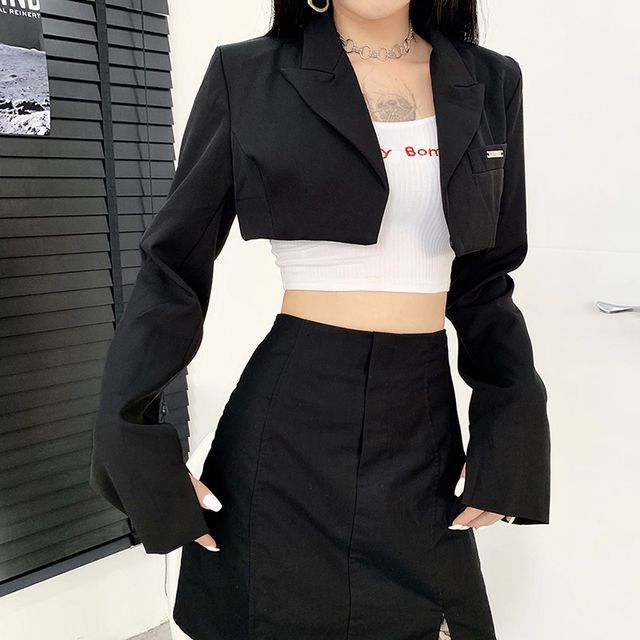 Sugarcoat-Cropped Blazer