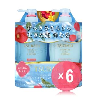 Shiseido - Tsubaki Premium Cool & Repair Shampoo & Conditioner Set  (x6) (Bulk Box)