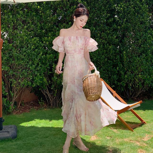 chinese dress ladies Backless A-Line Floral Summer Dress – FancyVestido main image 1