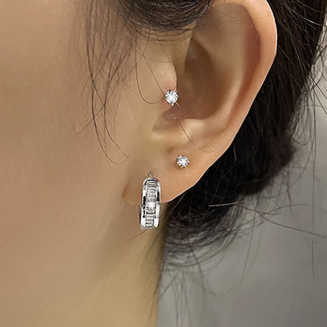 Chimerro-Rhinestone Hoop Earring
