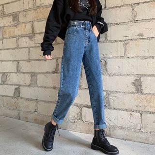 belted jeans