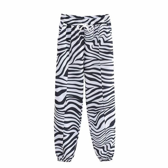 zebra print sweatpants