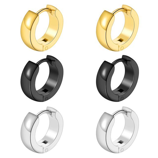 Juanitro-Polished Stainless Steel Cuff Earring