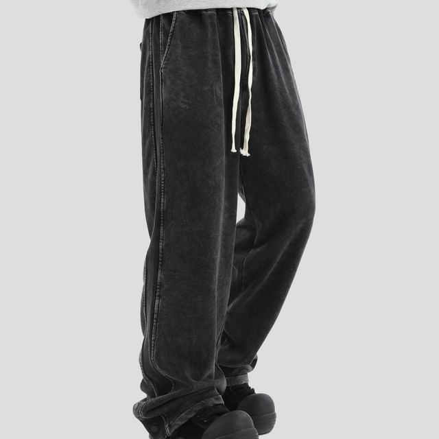 INStudio-Mid Rise Washed Loose Fit Jeans