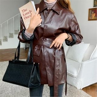 yesstyle brown leather jacket