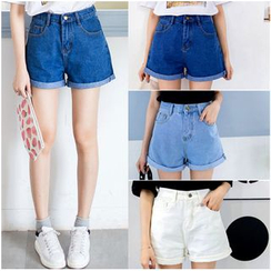 Ashlee - Cuffed Denim Shorts Ashlee - Cuffed Denim Shorts