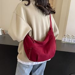 Borsa In Tela Donna Multitasca – A Tracolla E A Mano, Leggera Con Fodera Damascata, 27,9x13x30 Cm, Grigia