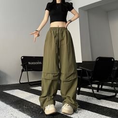 Rimocy 2023 New Straight Wide Leg Women's Pants Korean Style High Waist  Pants for Women Solid Color Loose Suit Trousers Female