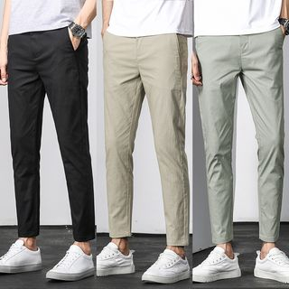 cropped straight pants