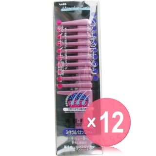 VeSS - Mineral Ion Comb for Rough Styling Pink (x12) (Bulk Box)