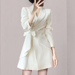 Blazer Dress Female Mini Party Office Lady Elegant Dress Female Korean Belt  Long Sleeve Dress : Buy Online at Best Price in KSA - Souq is now  : Fashion