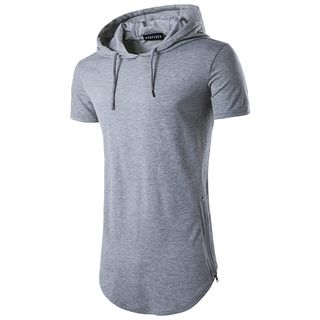 hooded short sleeve shirt