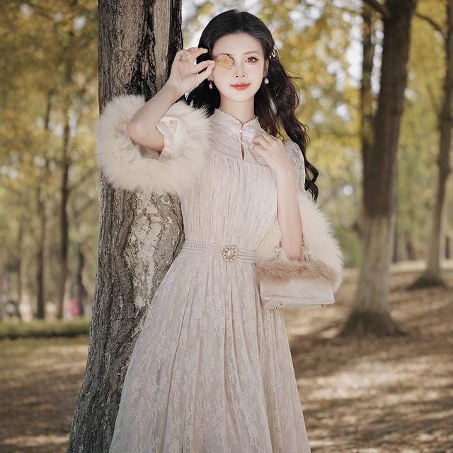 chinese dress ladies Flower Girl Dresses Sleeveless Lace Applique Fluffy Kids Evening Gowns For  Wedding Party Dresses main image 0