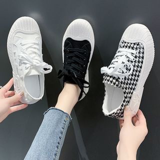 mesh lace up sneakers