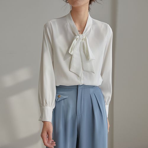 格安購入 meltthelady tie neck ribbon blouse setup | artfive.co.jp
