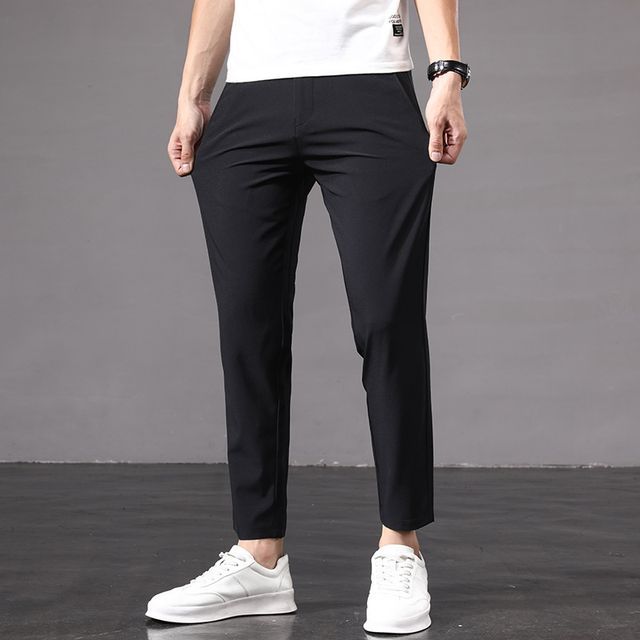 Denimic - Tapered Cropped Pants | YesStyle