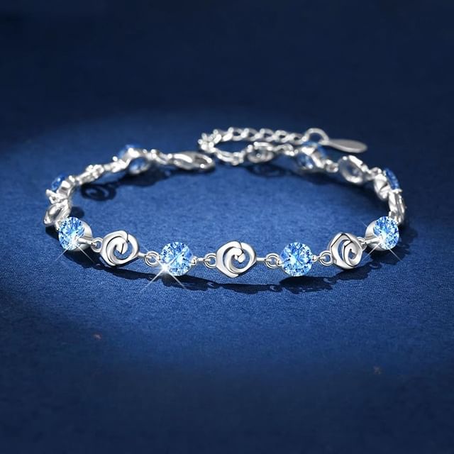 Gaya-Rhinestone Alloy Bracelet