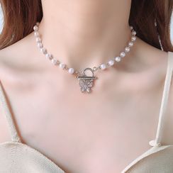 Green Isle - Faux Pearl Necklace Green Isle - Faux Pearl Necklace