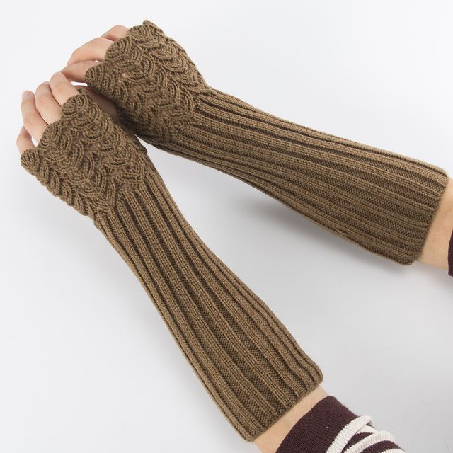 Kinoxslone-Knit Fingerless Gloves