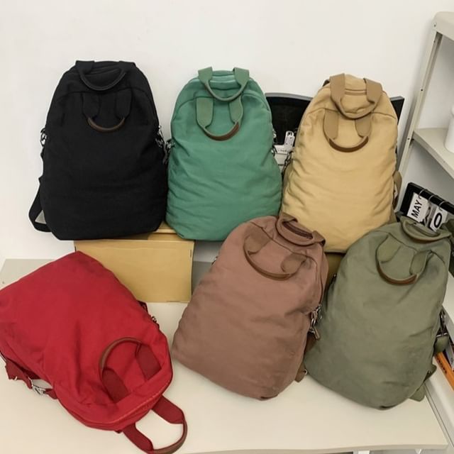 Basaran-Plain Crossbody Bag Backpack