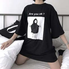 LINSI - Bedrucktes T-Shirt mit Rundhalsausschnitt LINSI - Bedrucktes T-Shirt mit Rundhalsausschnitt