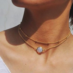 Vonluxe - Rhinestone Double-Layer Choker Vonluxe - Rhinestone Double-Layer Choker