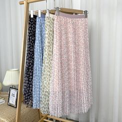 LITT - Floral Midi A-Line Skirt