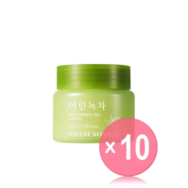 NATURE REPUBLIC-Mild Green Tea Cream 10pcs Bundle Set