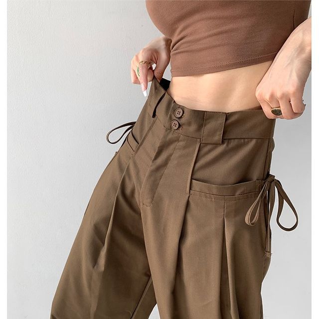 high waisted tie dress pants Women's Tie Front High Waisted Pants - LASCANA