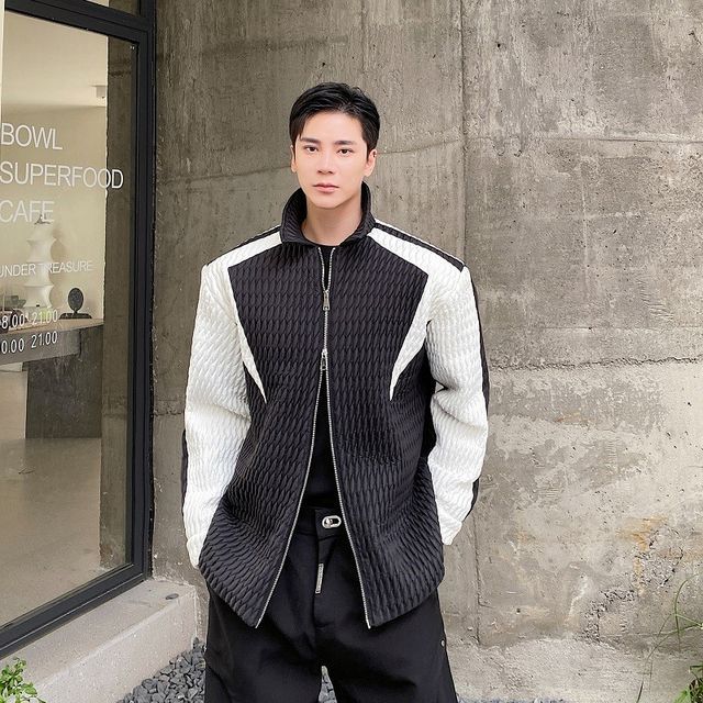 Patow-Two-Tone Zip Jacket