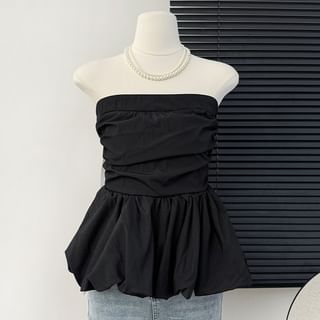 Lemongrass Ruched Bubble Tube Top Sale