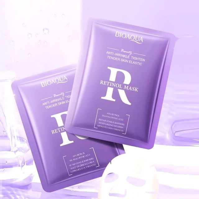 BIOAQUA-Anti-wrinkle Tighten Retinol Mask - Máscara Facial Antirrugas Firmadora com Retinol-1 Unid