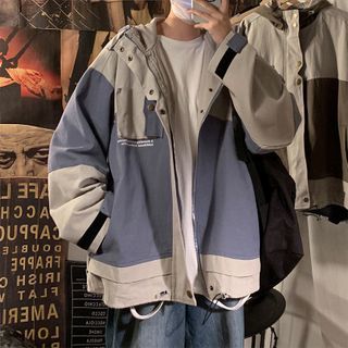 oversized colour block jacket