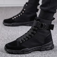 Chaoqi - Lace Up Short Boots