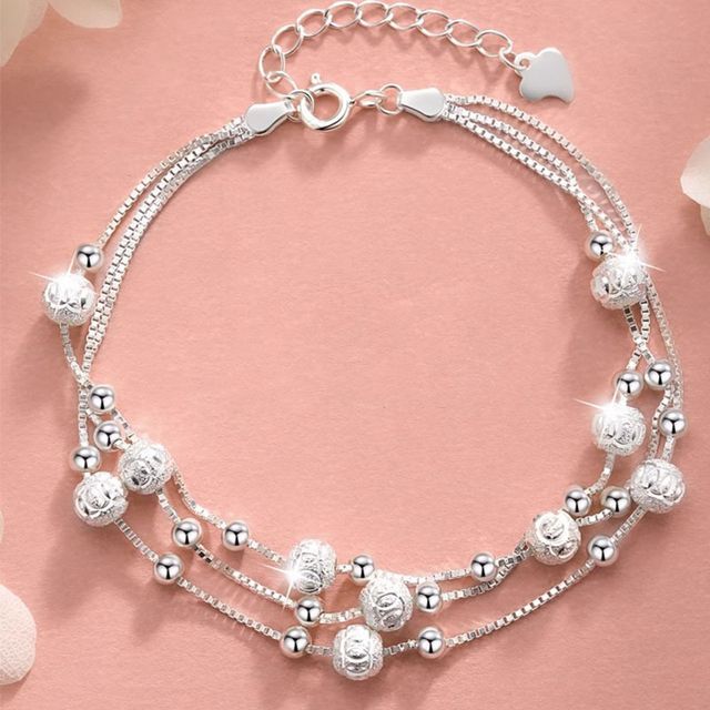 Seirios-Bead Layered Alloy Bracelet