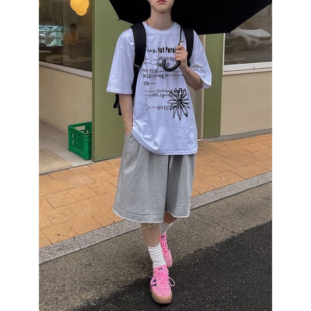 MRCYC-Drawstring Wide-Leg Cotton Shorts